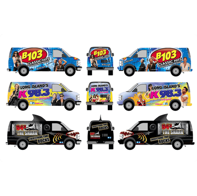 Van Wrap Designs for Long Island Radio Stations