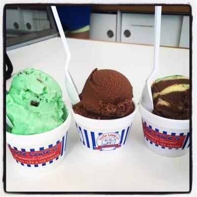 Pistachio, Chocolate, and Spumoni Ices