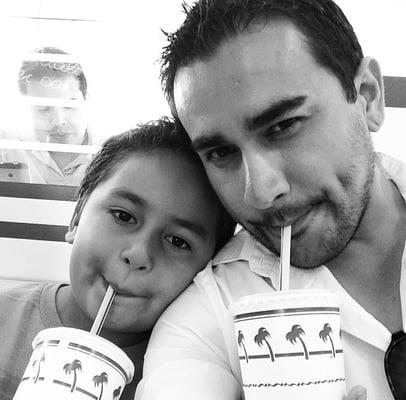 My son Alessandro and I at one of our favorite Burger spots, In N Out.