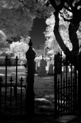 Missionary cemetery on the grounds of the church