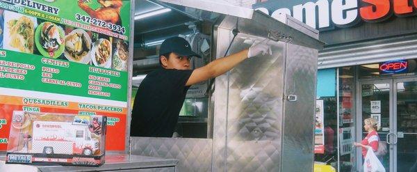 Deadpool Metal Taco Truck and Taco Truck out front - That's Brooklyn Baby ^_~