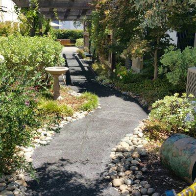 Garden Pathway between buildings 611 & 617.