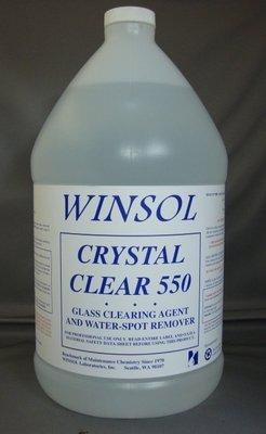 CC 550 for hard water stain removal from glass