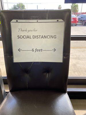 Social Distancing signs throughout the entire Pharmacy!