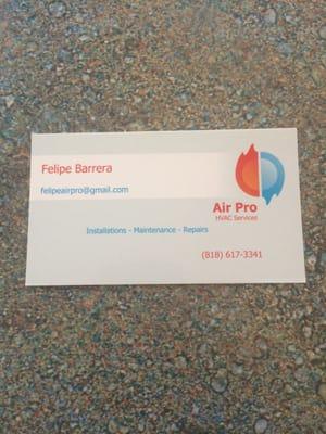 I was given this business card  from a relative and never forget I have it in an emergency.