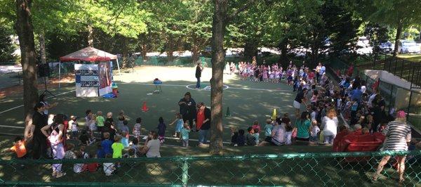 The school is famous for their pep rallies.  Or Pepper Rallies as my daughter calls them.  Bringing the whole school together!