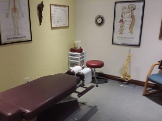 My chiropractic treatment room.