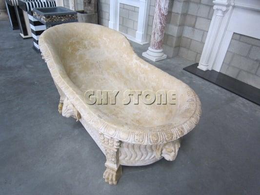 bathtub 6'w.x3'dia.x33"h 1600 lbs gulen gold