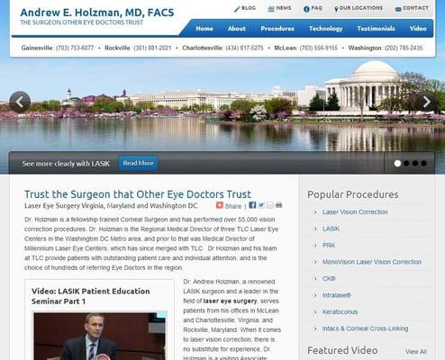 Laser Eye Surgery Virginia, Maryland and Washington DC | Andrew E. Holzman, MD, FACS