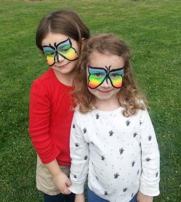 Rainbow Butterfly Facepaint