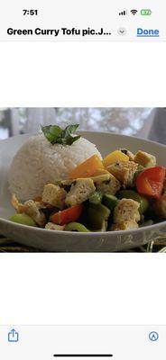 Tofu green curry