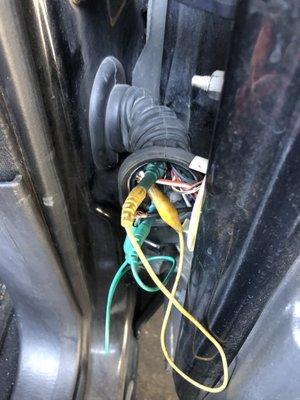 How a open wire is damaged by opening and closing the door