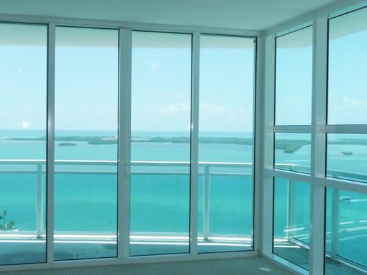 View from apartment at The Plaza On Brickell