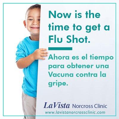 Now is the time to get a Flu Shot. *** Ahora es el tiempo para obtener una Vacuna contra la gripe.