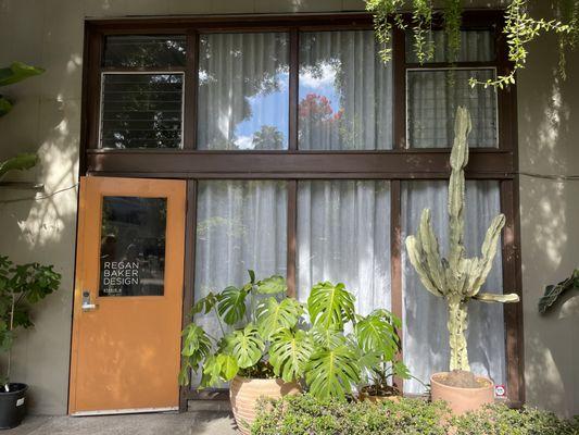 Exterior view of the drapes at Regan Baker Design Studio