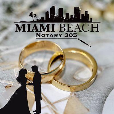 Miami Beach Notary 305. Wedding Officiant. Matrimonial Services. Ceremony Services.