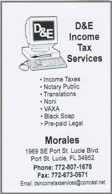 D and E Income Tax Service