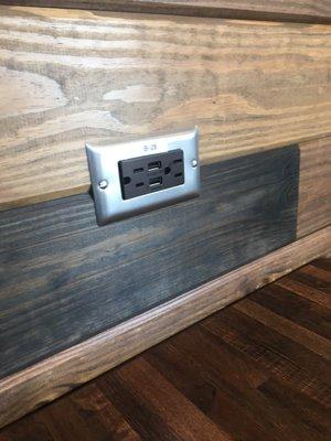 AC and USB outlets at every booth.