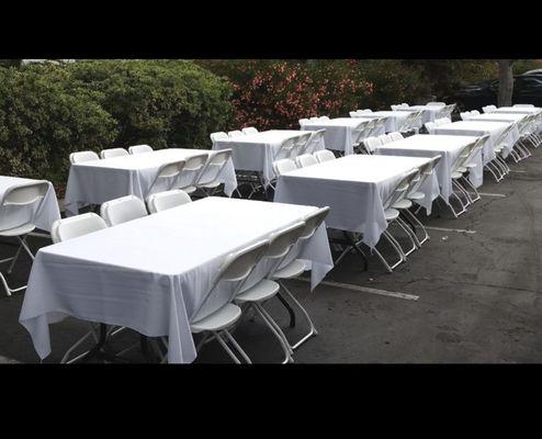 Seating fit for any occasion. Rent tables and chairs for your next event.