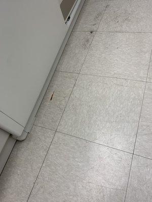 Blood on floor in exam room