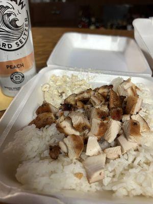 $5 Hawaiian Teriyaki Plate and a White Claw