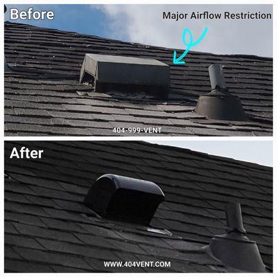 Replacing dryer vent roof vent