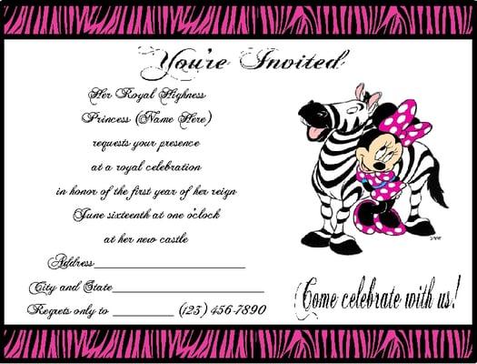 Minnie Mouse Party Invitation