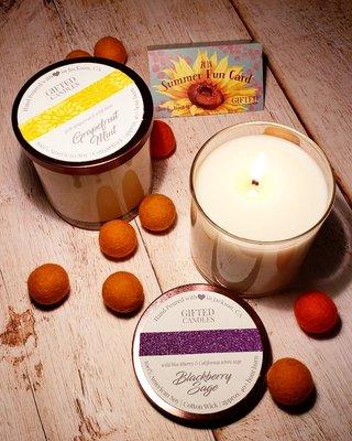 100% American soy candles made here in Jackson. Five gorgeous scents inspired by local towns as well as limited edition seasonal favorites!