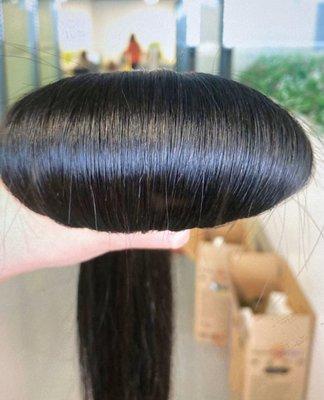 The texture of silky straight