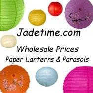 Wholesale Paper Lanterns and Parasols.  Other Asian style gift items.