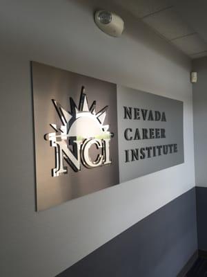 Nevada Career College - Metal Laminate Lobby Sign