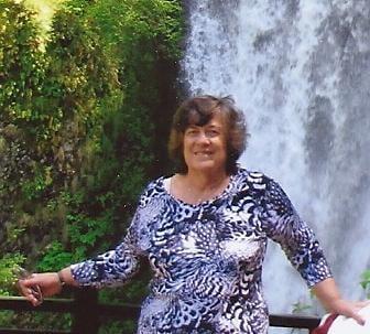 Nancy at Multnomah Falls, Oregon