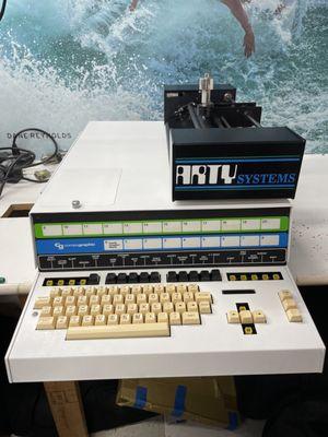 Arty made by Gerber for Compugraphics back in early 80s'and still makes money. Solid backup workh