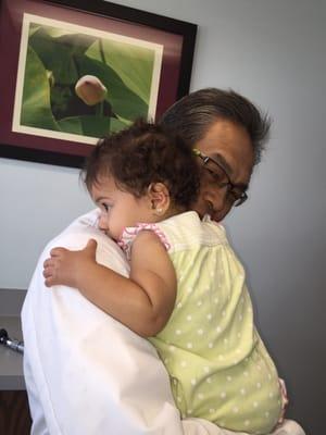 My baby with Dr. Lee right before her shots