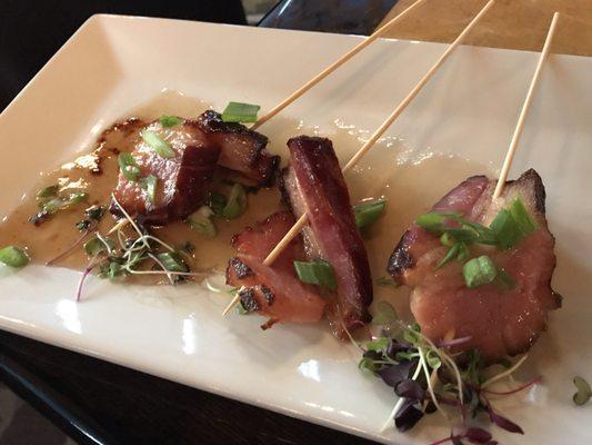 Pork belly satay