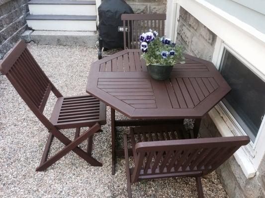 Patio furniture re stained