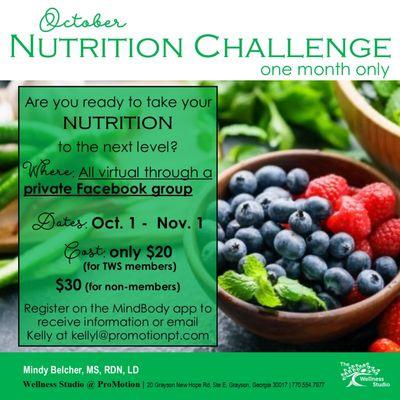 Join our October Nutrition Challenge!