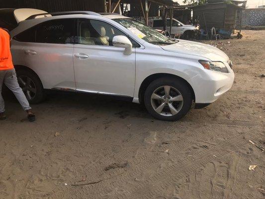 Client car purchased and shipped to Nigeria.