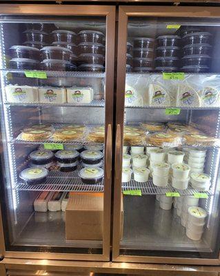 Our selection of cachapas precook and cheeses