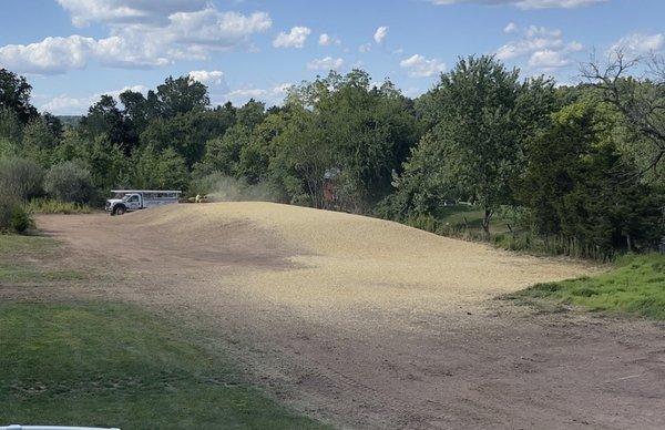 Completed sand mound.