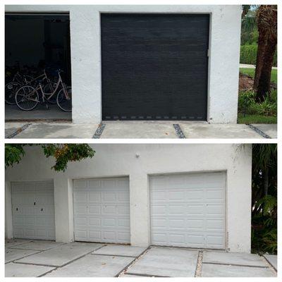 Garage after and before