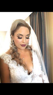 My Brides makeup and hair done by me