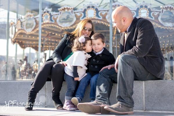 Family Portraits by the Carousel