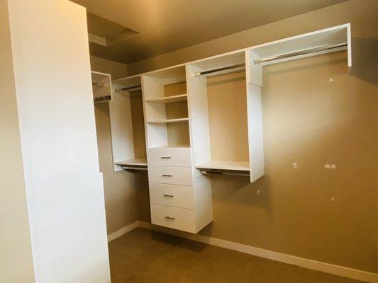 Custom walk in closet!