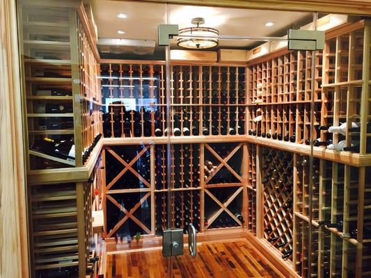 Our brand new temperature controlled wine room!