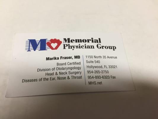 Marika Fraser, MD - Memorial Healthcare System