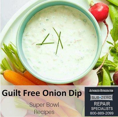 Get The Recipe at https://authorizedrefrigerationllc.com/guilt-free-onion-dip/