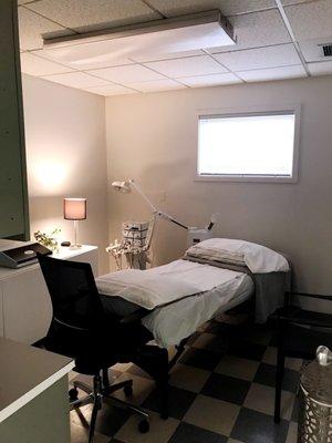 One of our beautiful new facial rooms - Visit us at 70 Mill River Street - Suite LL3