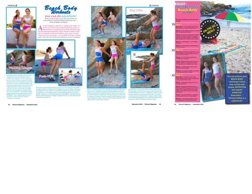 Katherine Aguirre with FitnessX Magazine model, Alyssa, in this workout. www.fitnessx.com/about/instant-energy-magazine-site