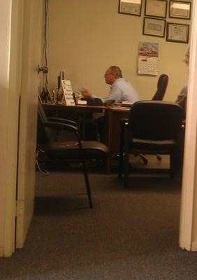 Mr. Salvador working hard